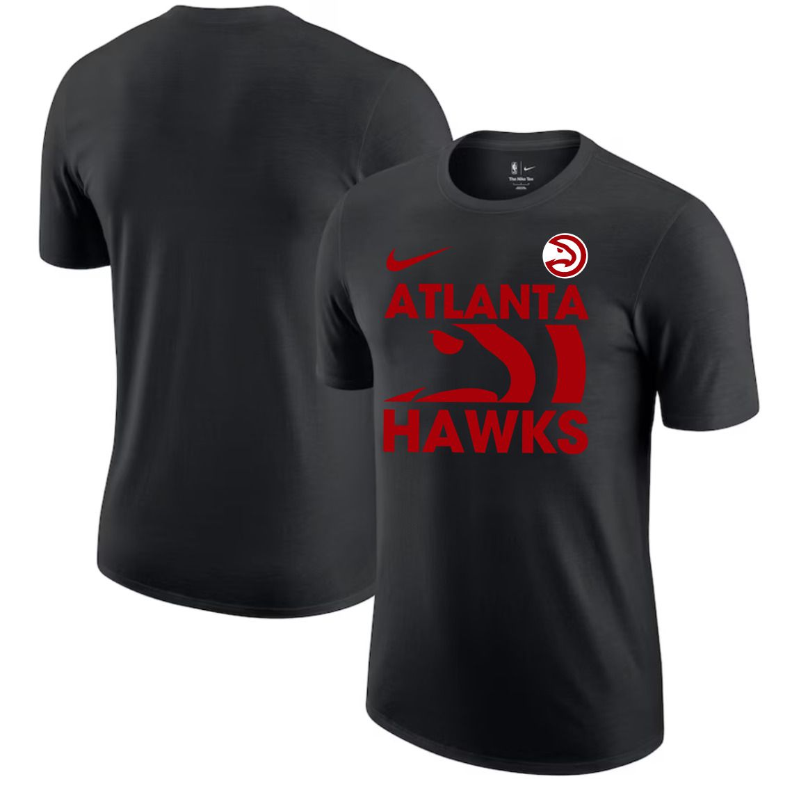 Men 2025 NBA Atlanta Hawks Black Nike T shirts style 1